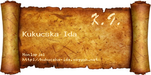 Kukucska Ida névjegykártya